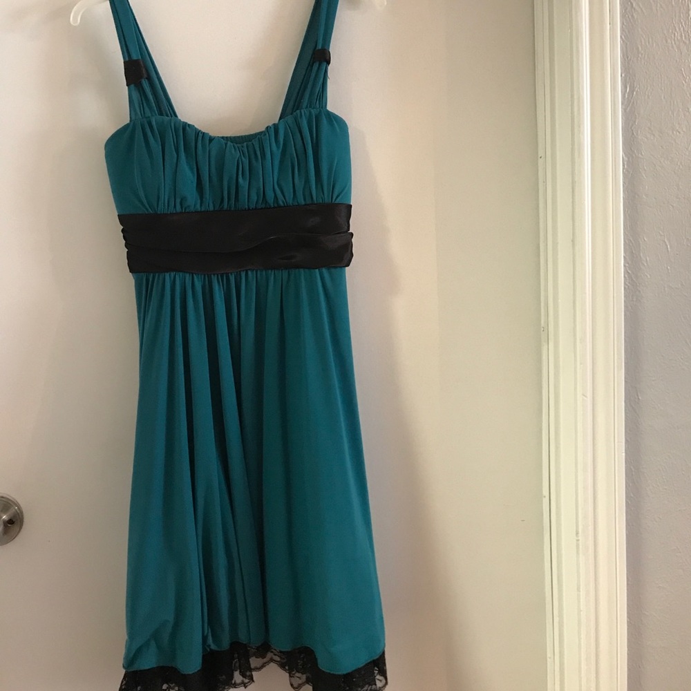 Dark Teal and Black dress