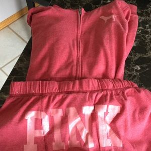 Bundle. PINK zip up and sweatpants at matching set