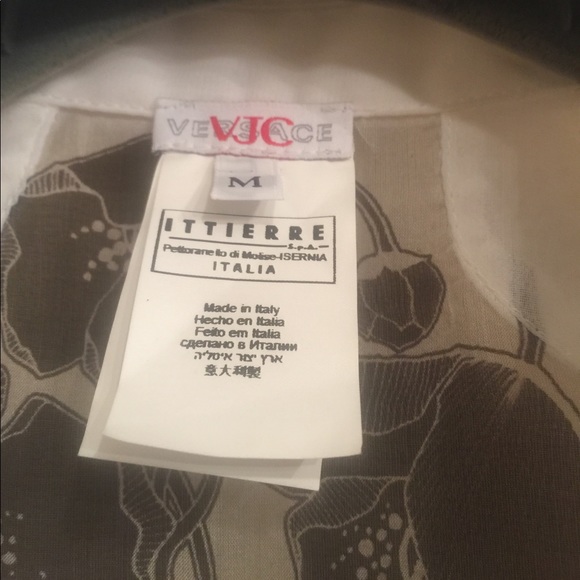 White and black print chiffon blouse - Picture 2 of 6