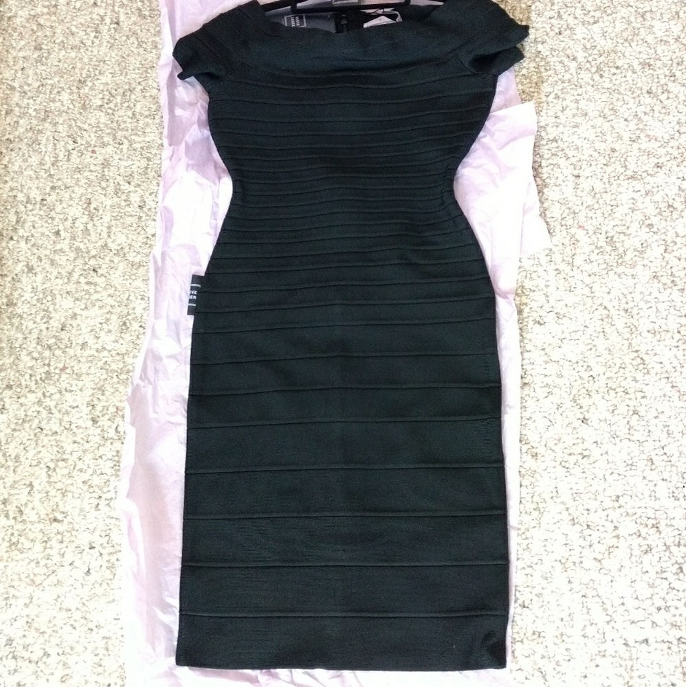 New Harve Leger Blk  Slimming After-5 dress S/M