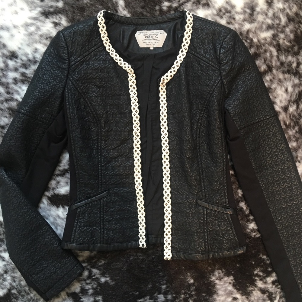 Zara black Leather jacket