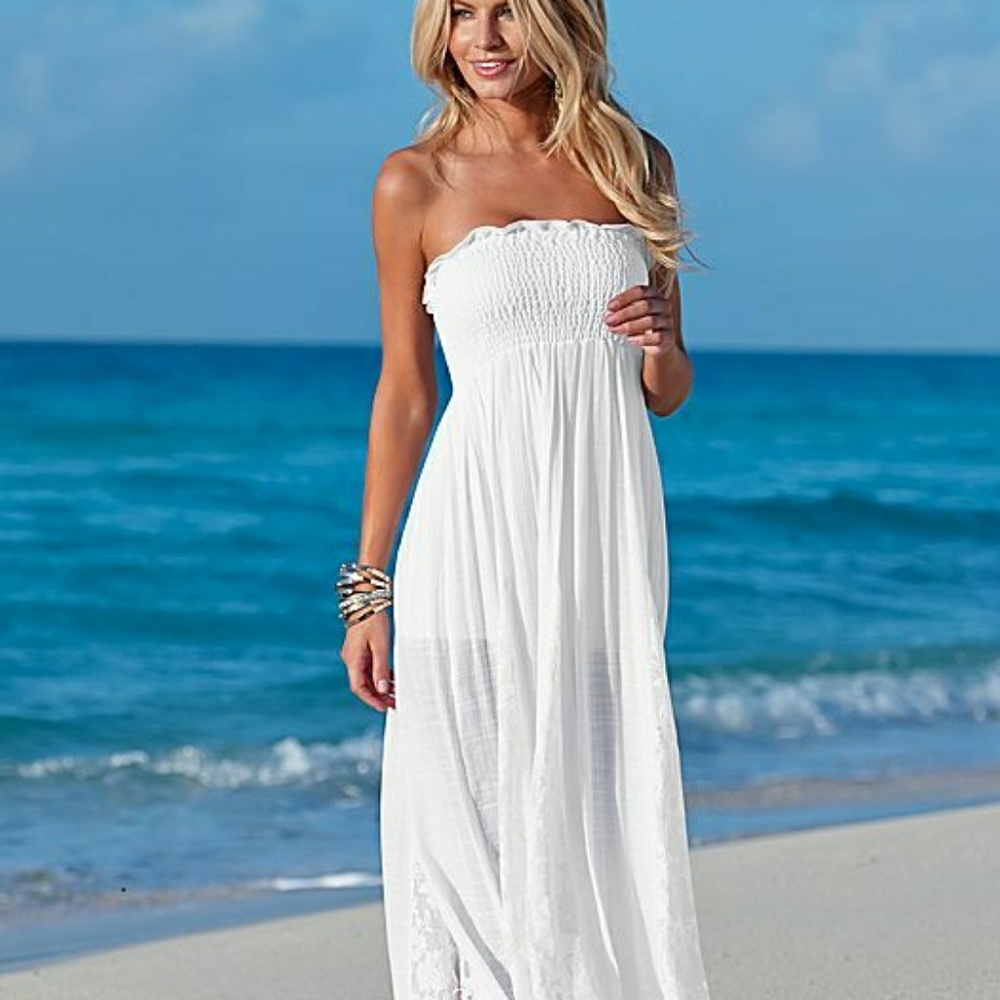 White maxi dress