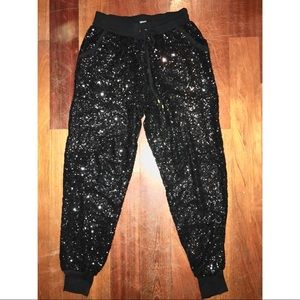 Sequin Black Joggers