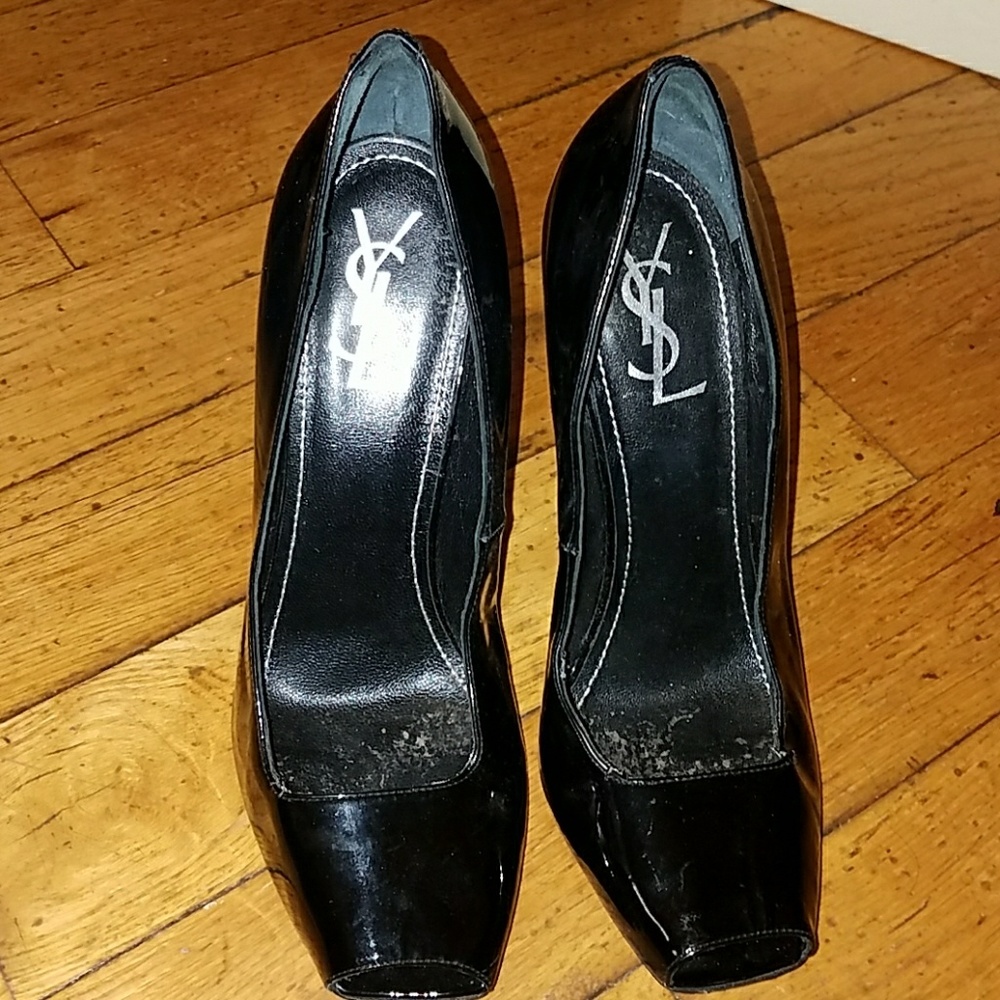 YSL open toe pumps