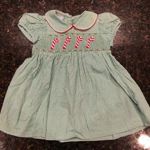 Velani Classic Green Gingham, Candy Cane Dress.