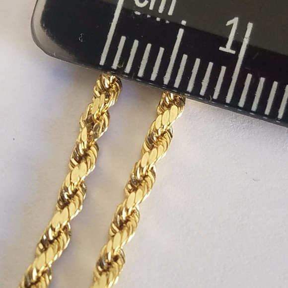 14k yellow gold rope chain 18, 20 inches 2.5mm - Picture 4 of 8