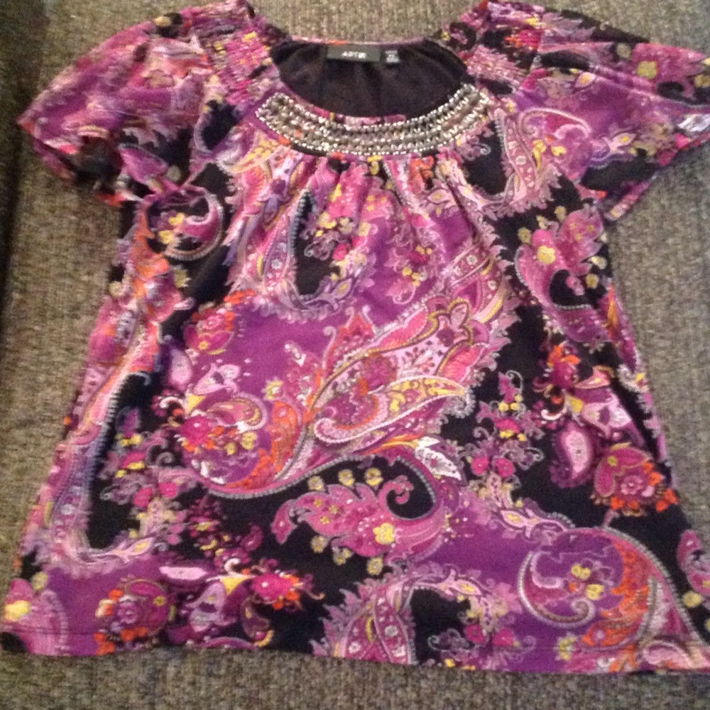 Apt 9 Floral Peasant Blouse