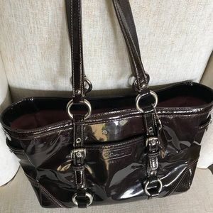 Patent leather coach bag