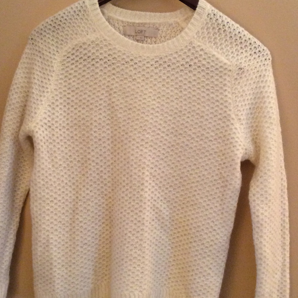 The Loft White sweater
