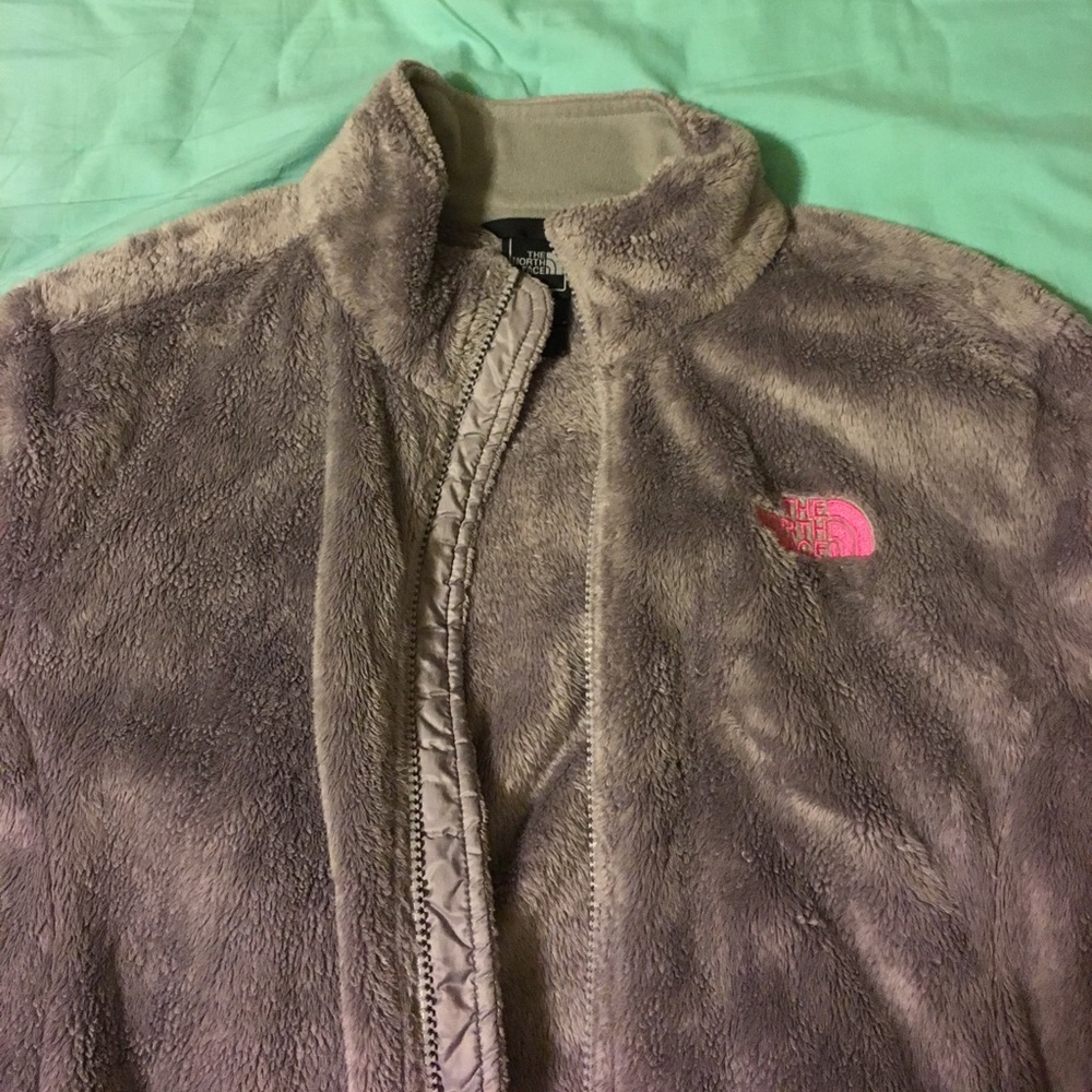 North face grey fleece jacket