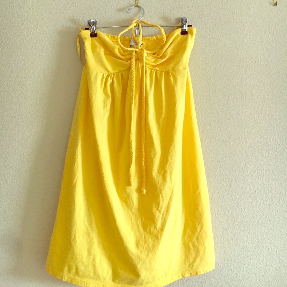 Strapless cotton dress
