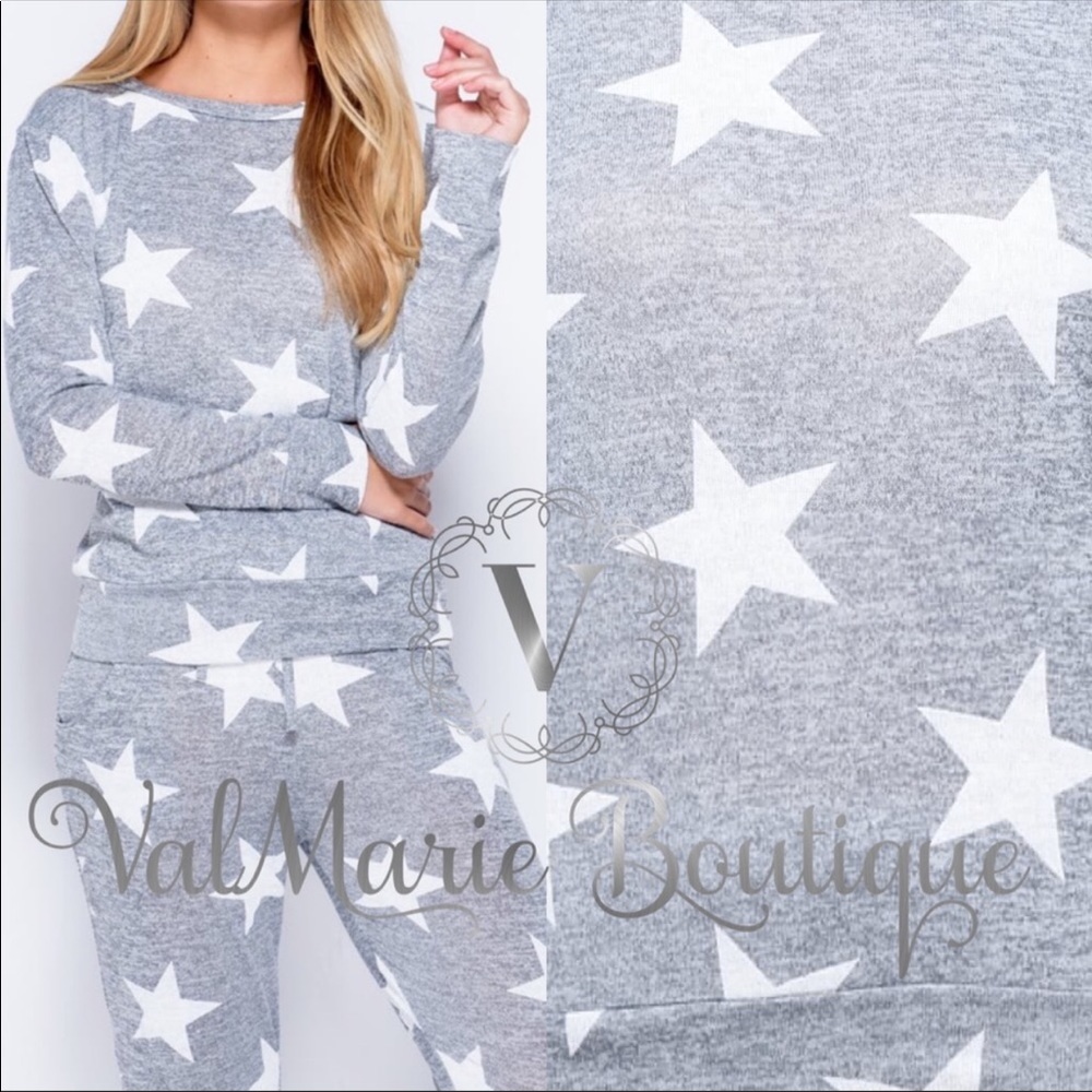 Star Print Lounge Set - Picture 2 of 2