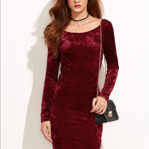 💃  Velvet Draped Back Dress💃 - Picture 6 of 8