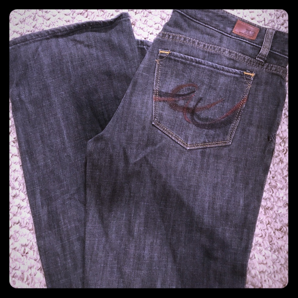 Express X2 black faded jeans size 8 and 32 length
