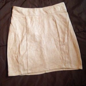 Bebe Faux Suede Mini Skirt