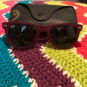 Ray Ban Wayfarer purple sunglasses