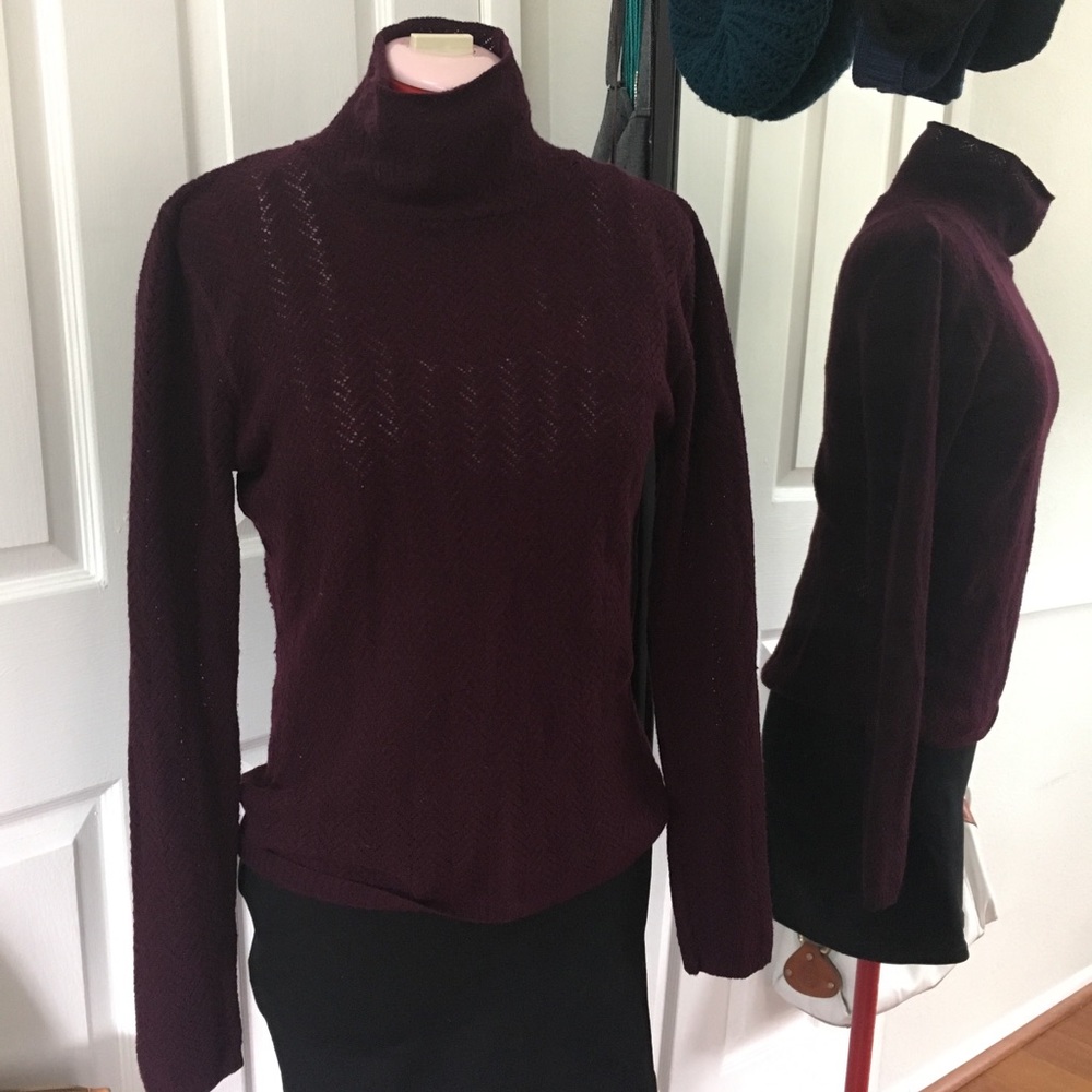 Fall maroon peekaboo sweater