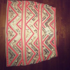 Express Aztec Sequin Skirt Size Medium
