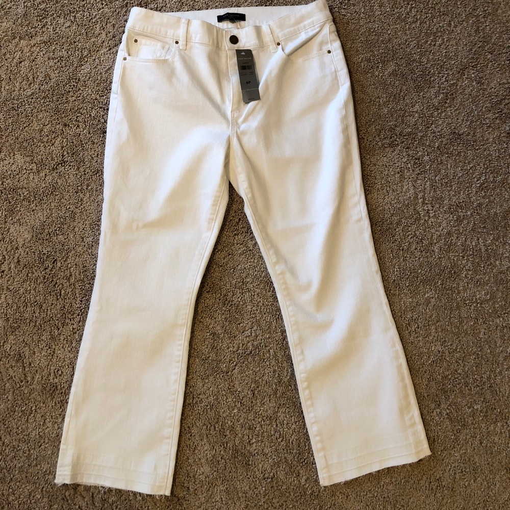 Petite Ann Taylor frayed bottom Jeans