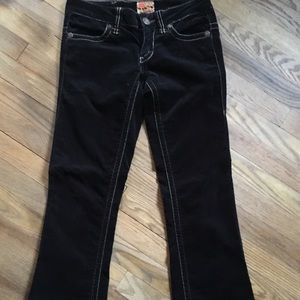 Twill twenty two black velvet pants