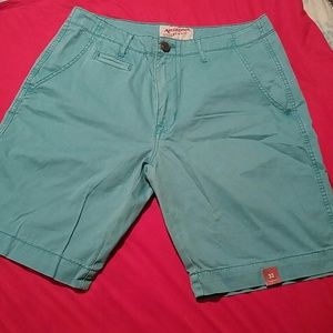 Men's Flat Front Denim Shorts Size 33