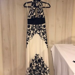 White House Black Market formal halter gown