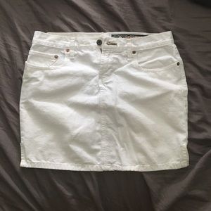 Volcom white denim skirt