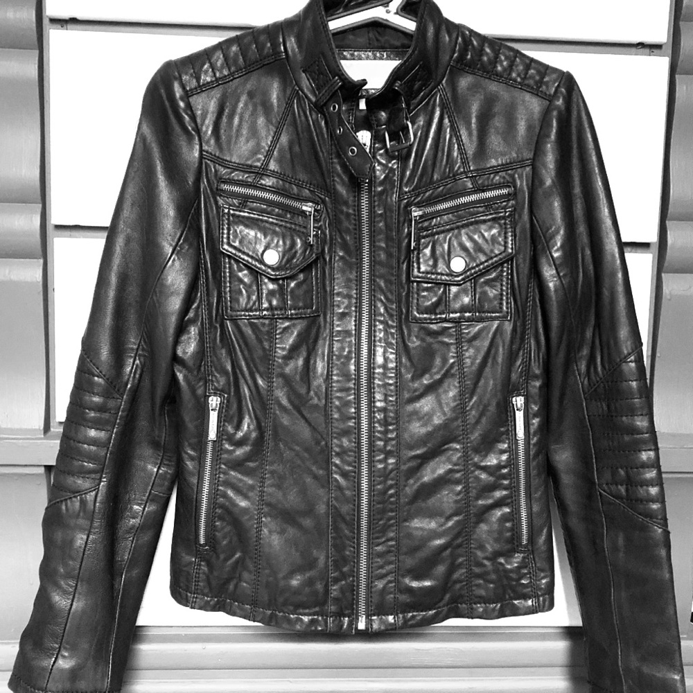 Michael Kors Moto Leather Jacket