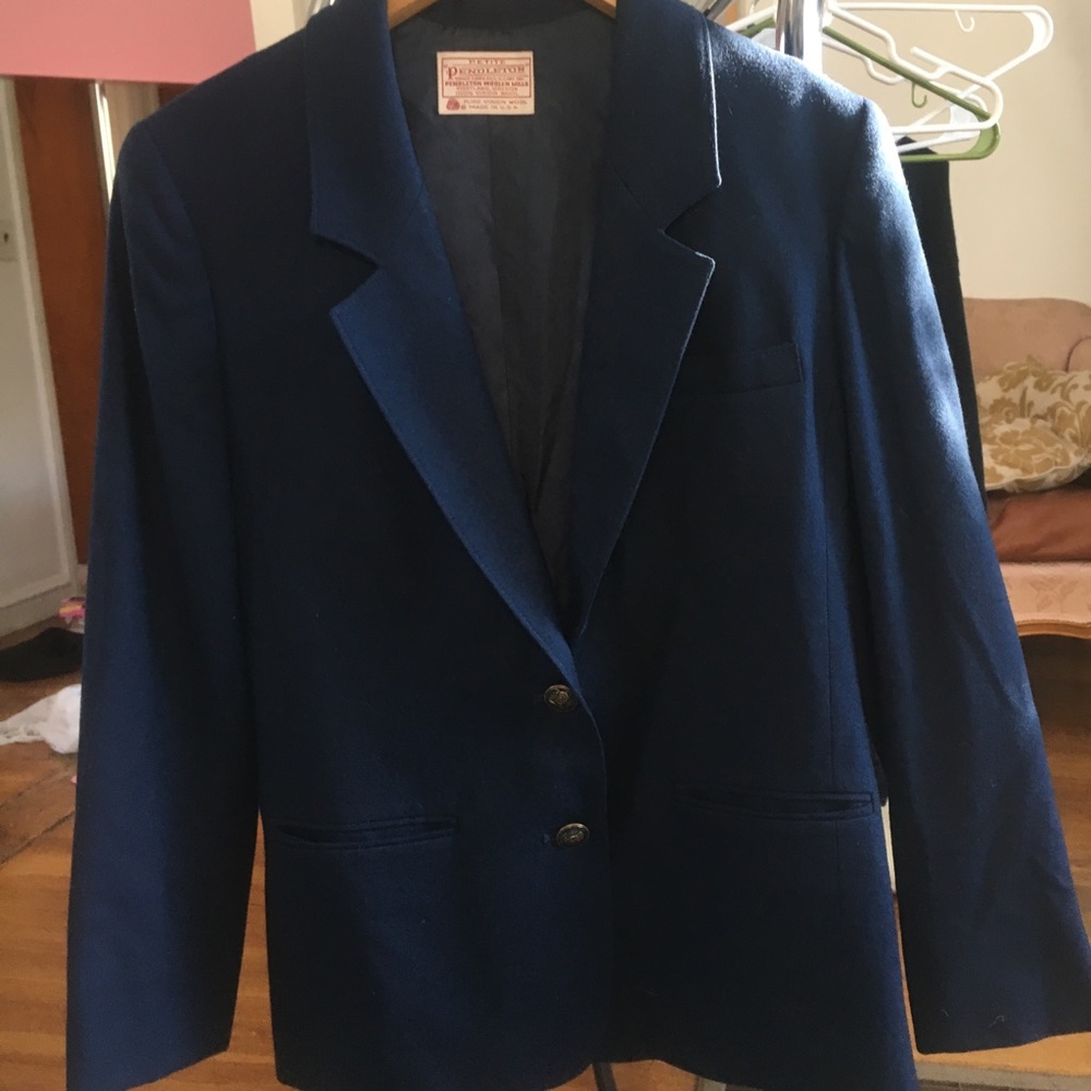 Vintage Navy Pendleton Blazer 100% pure wool