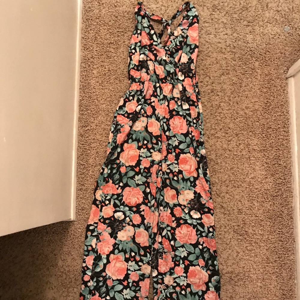 Lovers + friends floral maxi jumpsuit