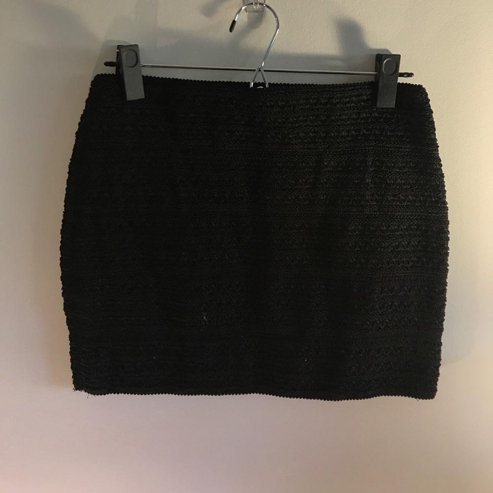 Black mini skirt