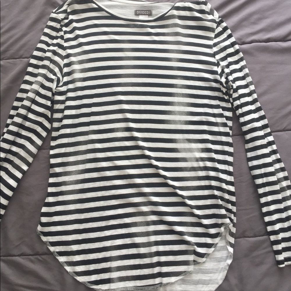 ⚡️Men's ⚡️ H&M Striped Longsleeve + Longline Shirt