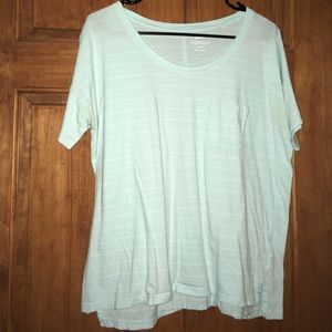 Baby blue and white loose t-shirt