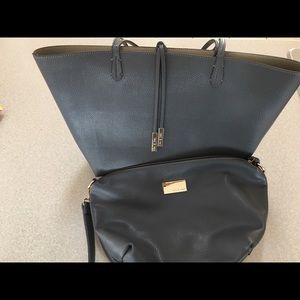 remi & reid Grey Tote and Shoulder purse