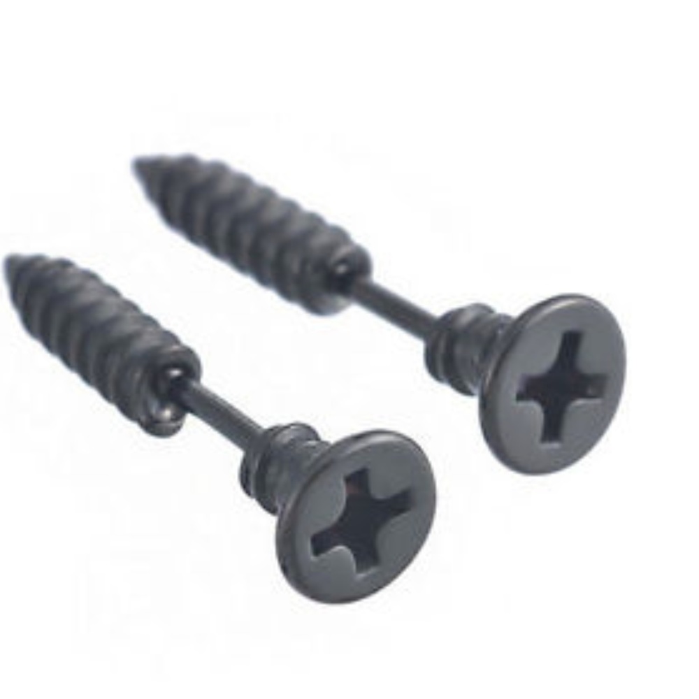 Screw Earrings Stainless Steel