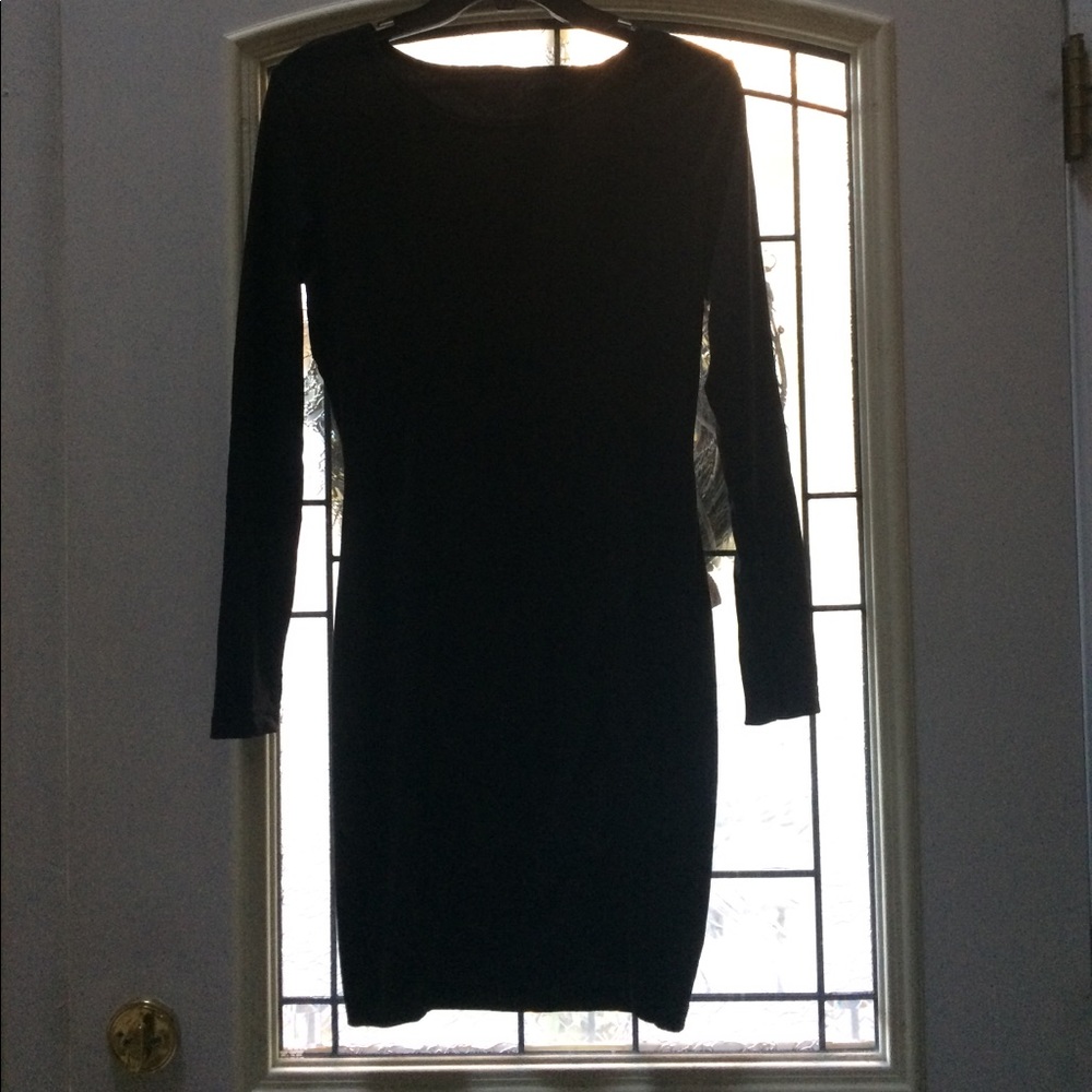 Black mini dress stretchy material