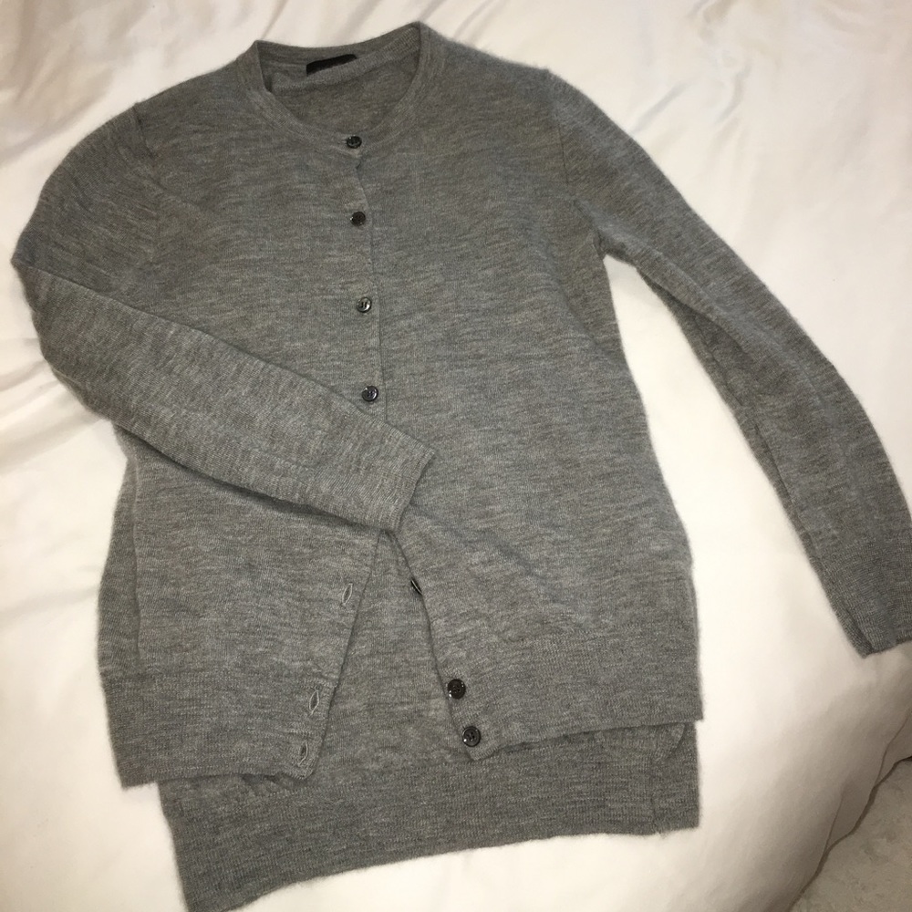 J. Crew cashmere shell and cardigan.