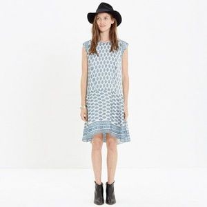 Madewell Blue Paisley Printed Dress