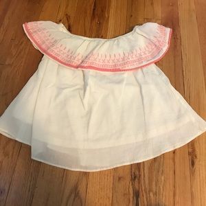 Off the shoulder cream top