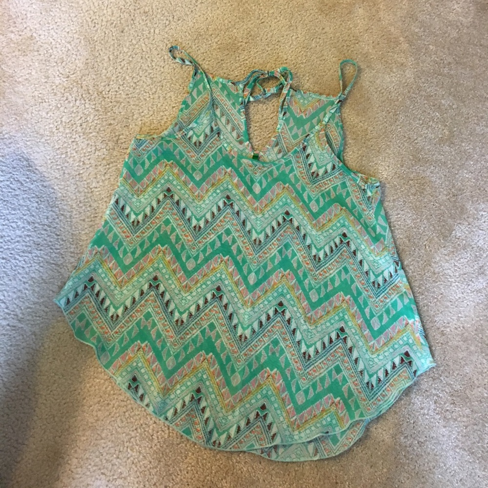 Sleeveless top with tie back