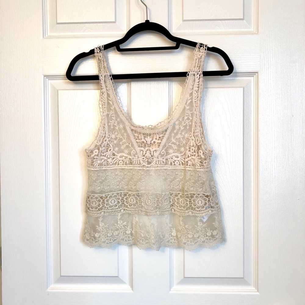 Urban Outfitters lace crop top