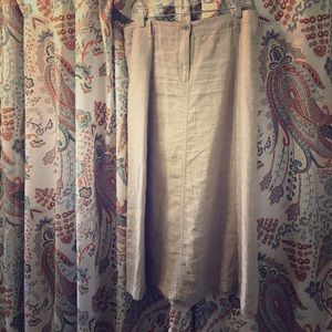 Talbots Long linen skirt.