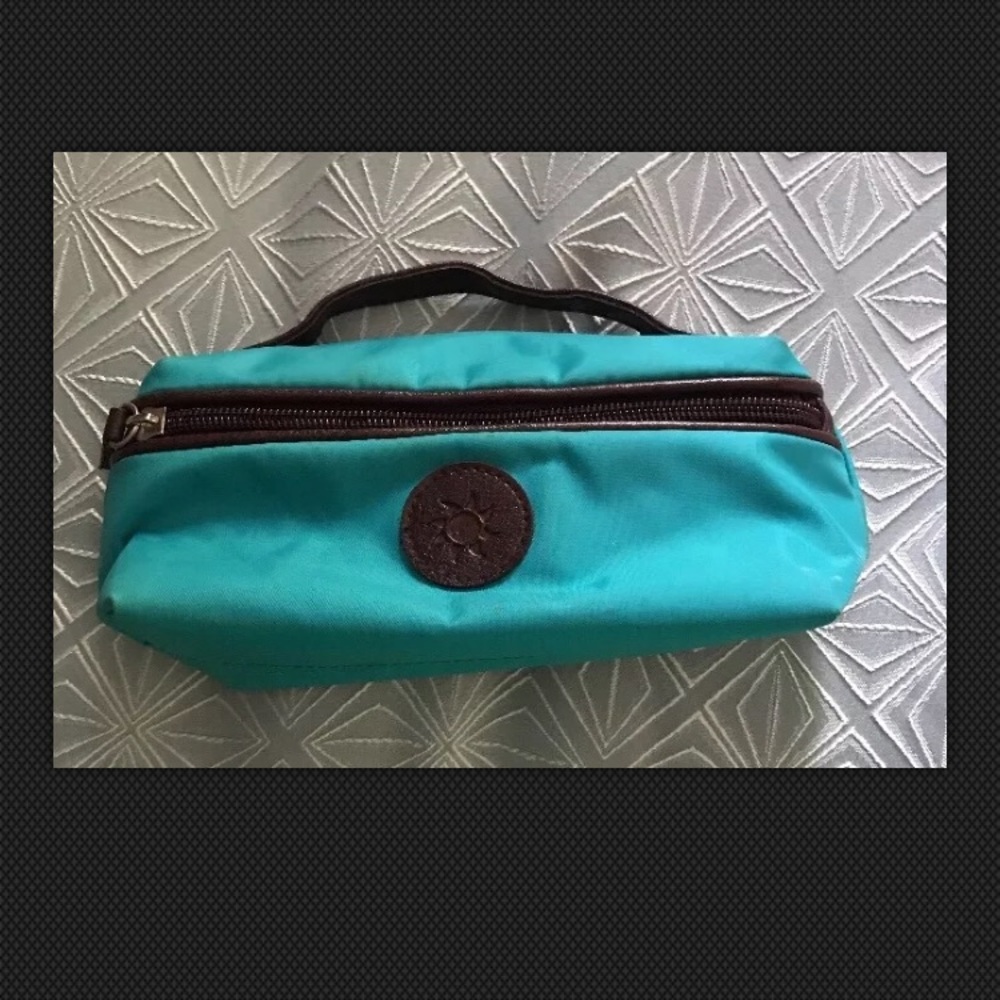 Travel Size Blue Insulated Make Up Cosmetic Case
