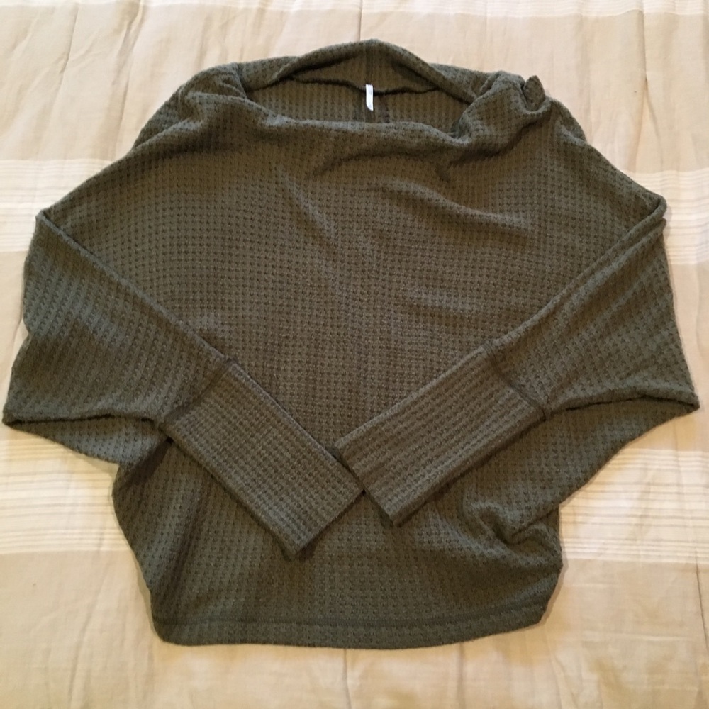Free People slouchy sweater green