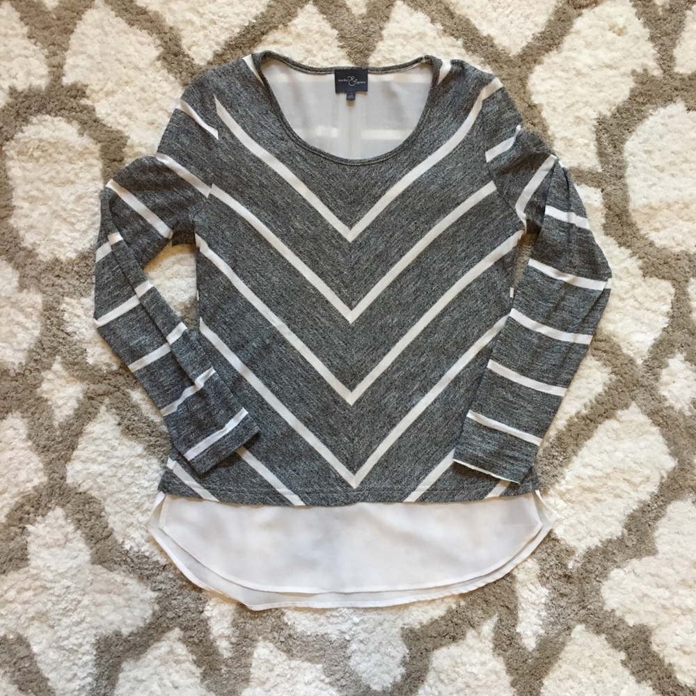 Stitch Fix/Market & Spruce mixed-material top