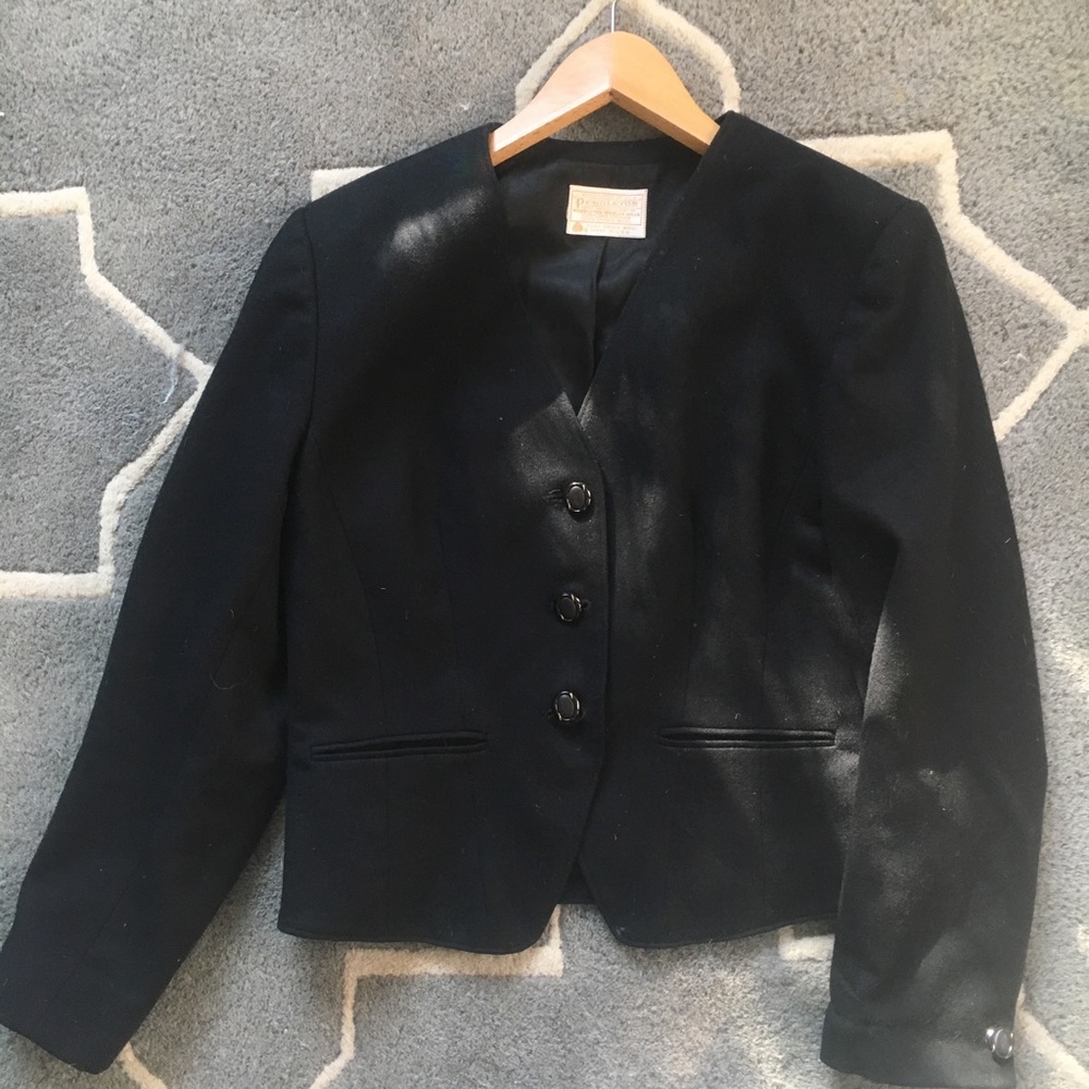 Vintage Black Pendleton Jacket 100% virgin wool