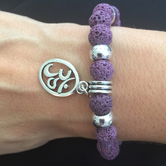 Purple Lava Stone Diffuser Bracelet - Picture 3 of 4