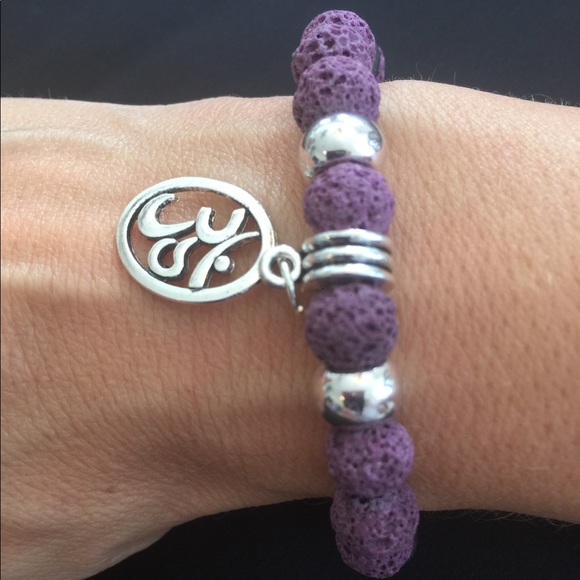 Purple Lava Stone Diffuser Bracelet - Picture 4 of 4