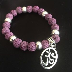 Purple Lava Stone Diffuser Bracelet