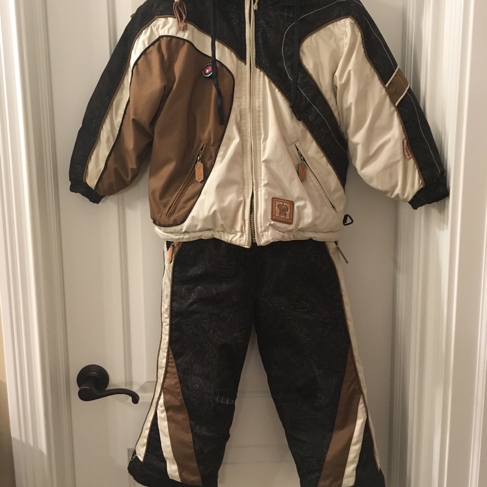 Obermyer boys size 6 ski pants, coat and hat